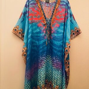 Sakkas Multicolor Patterned Kaftan
